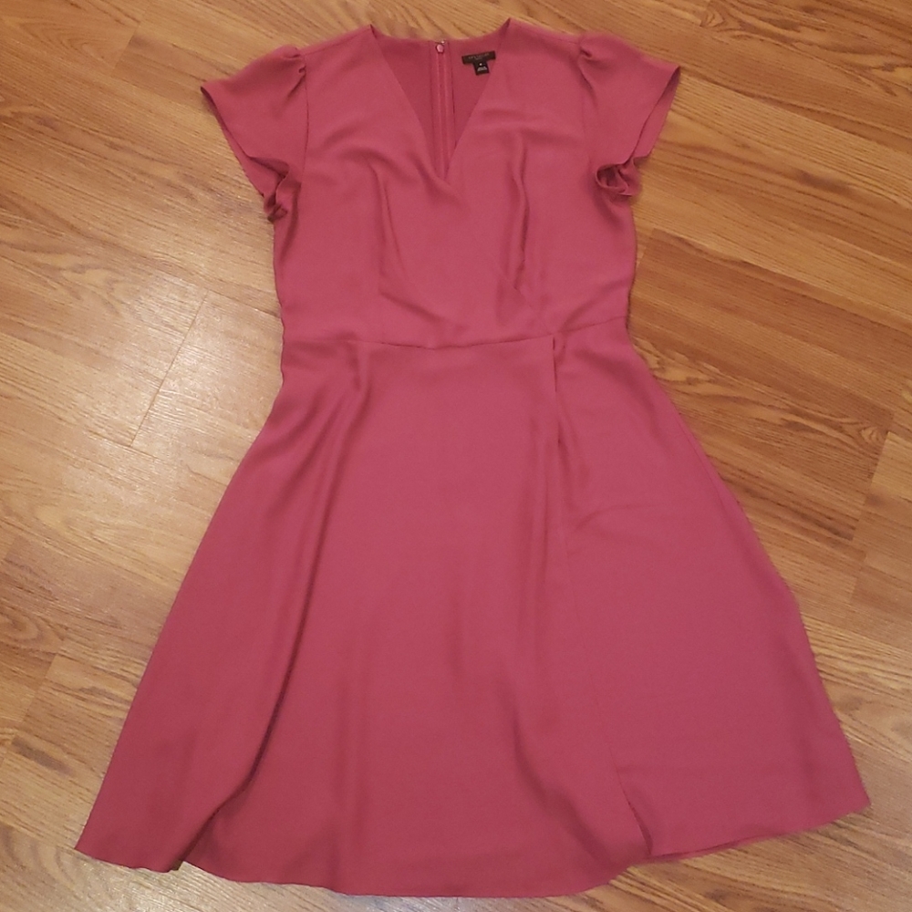 Ann Taylor Flutter Sleeve, Wrap Dress (Sz 8P)